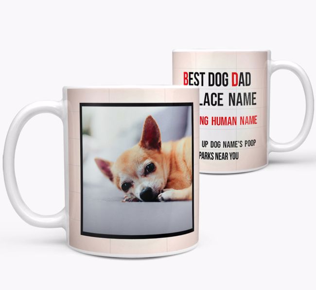 'Best Dad' - Personalized {breedFullName} Photo Upload Mug